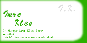 imre kles business card